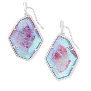 DUNN earring in amethyst dichroic glass